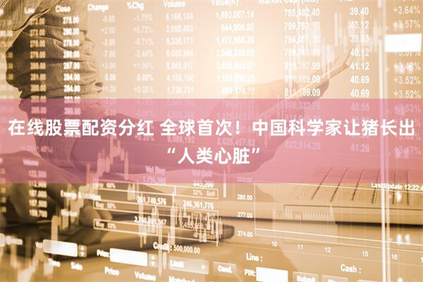 在线股票配资分红 全球首次！中国科学家让猪长出“人类心脏”